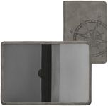 kwmobile Registration and Insurance Holder - Car Document Holder for Vehicle Documents and Cards - PU Leather with Design - Grey