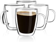 YUNCANG Double Wall Coffee Mugs, (4