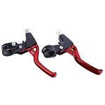 Keenso Duokon Bike Brake Levers, 1 Pair Aluminium Alloy Mountain Bike Bicycle Cycling Brake Level Handles 4 Colors(red) Bicycles and Accessories Riding