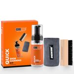 SNEAKARE Quick Shoe Cleaning Kit - Foam Cleaner (150ml), Medium Bristle Brush & Microfiber Towel, Sports Shoe Cleaner