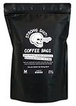 Moreish Coffee Roasters Strong Shit! Coffee Bags - Dark Roasted Blend of Arabica and Robusta (50 Coffee Bags)