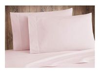 Tissaj Standard Size Pillow Covers - 2 Cases Set - Rose - 100% GOTS Certified Organic Cotton - 500 Thread Count - for Sleeping on Twin, Twin XL, Full, Queen Size Beds - 4 inch Hem