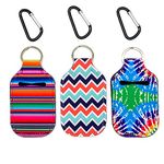 Party Girl Kim Hand Sanitizer Holder - 1 oz Travel Size Hand Sanitizer Keychain Holder, Attaches Easily to Your Purse, Backpack, Diaper Bag With Key Ring and Carabiner Clip Serape Tie Dye