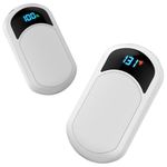 Hand Warmers 2-Pack, 2 * 3200mAh Rechargeable Hand Warmers, 3 Heat Settings, Up to 13Hrs, Ultra Thin Portable for Pocket Gloves Outdoor Sports, Winter Essentials for Men,Women. (White)