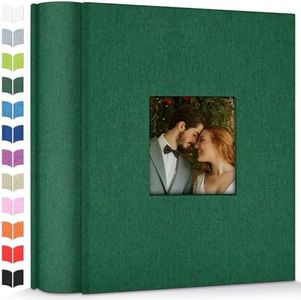 Artfeel Photo Album 4x6 with 1000 Pockets,Slip-in Picture Albums,Linen Cover Memory Book with Front Window,White Page Vertical Photo Book for Wedding,Family,Anniversare,Baby,Vacation