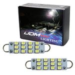 iJDMTOY Xenon White 12-SMD Replacement Bulbs Compatible With Dodge RAM, Charger; Jeep Wrangler, Grand Cherokee, etc Under Hood Lamp Assembly