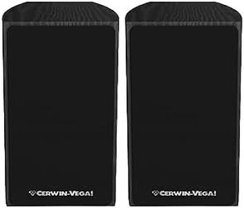 CERWIN-VEGA! La14B 4" 2-Way Bookshelf Black Speaker, Pair