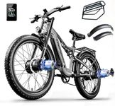 Shengmilo Electric Bike,MX02S Electric Bikes For Adults 26 x 4.0 Fat Tire ebike, 17Ah Battery,Shimano 7 Speed E Bikes For Men, Black