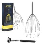 URAQT Head Massager Scalp Massage Scratcher Set 3 Pack, 20 Prongs Head Scratcher and Back Scratchers, Portable Tingler Massage for Deep Relaxation, Hair Stimulation and Body Stress Relax