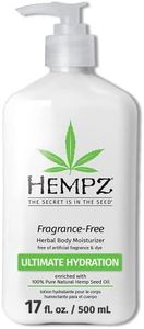 HEMPZ Body Lotion - Fragrance-Free Herbal Limited Edition Daily Moisturizing Cream, Shea Butter, Aloe, Body Moisturizer - Skin Care Products, Hemp Seed Oil - 17 Fl Oz