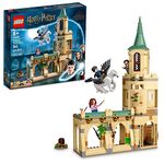 LEGO Harry Potter Hogwarts Courtyard: Sirius's Rescue 76401 Castle Tower Toy, Collectible Set with Buckbeak Hippogriff Figure and Prison Cell