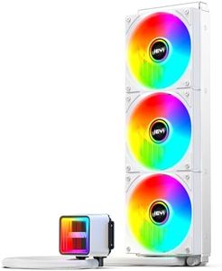 JEYI iArcticStorm 360 Water Cooler White, Desktop ARGB AIO Liquid CPU Cooler, Intel & AMD TDP 280W, Infinity Mirror Efficient PWM-Controlled Pump, for AMD Ryzen AM5|4, Intel LGA 1851|1700 etc.