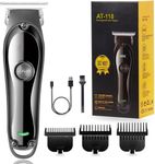 Wowthentic AT-118 Professionals Design Perfect Shaver And Haircut Rechargeable Beard And Moustaches Hair Machine And Trimming (Black)