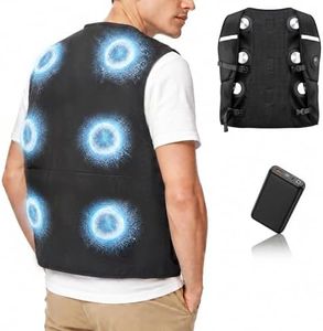 EWZ Cooling Vest for Men & Women, Wearable Cooling Jacket with 6 Semiconductor Cooling Plates, Portable Air Conditioner Vest for Outdoor Work, Gardening, Fishing, Construction