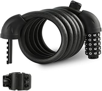ValueMax Bike Lock 1500mm x 12mm, Bike Cable Lock High Security, with 5-Digit Combination Code, Long Bicycle Locker Combination for Bike Cycle, Moto, Scooter, Door, Gate, Fence