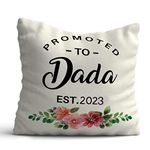 Giftcart Celebration Cushions Cover 30 x 30 cm Multicolor | New Born Gifts | Pregnancy Announcement | Baby Announcement Gift (Dada, Polyester Canvas)