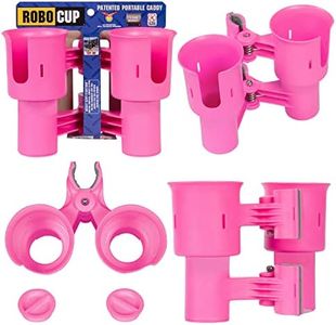 ROBOCUP, (Hot Pink), Best Cup Holder for Drinks, Fishing Rod/Pole, Boat, Beach Chair, Golf Cart, Wheelchair, Walker, Drum Sticks, Microphone Stand