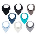 ALVABABY Baby Drool Bandana Bibs For Drooling Teething Feeding Reusable Adjustable Snap Super Absorbent 100% Cotton Unisex Boys Girls Newborn 8 Pack