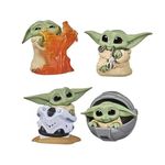 KENMA The Mandalorian Baby Yoda Grogu 4pcs Action Figure Anime Kawaii Manga Statue PVC Star Wars Master Yoda Action Figure Model Toys Doll Collectible