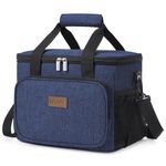 Lifewit Large Lunch Bag 24-Can (15L) Insulated Lunch Box Soft Cooler Cooling Tote for Adult Men Women, Dark Blue