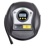 Ring Automotive - RTC450 Digital Tyre Inflator with Auto Stop, Memory, LED Light, Backlit Display and Adaptor Kit. New 2022 Ring model ,BLACK/GREY/YELLOW