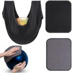 Zhanmai Bowling Ball Polisher and 2 Pieces Shammy Bowling Towel 10 x 8 Inches, Bowling Ball Cleaner See Saw Bowling Towel Black Microfiber Bowling Polisher Easy Grip Bowling Rag Bowling Accessories