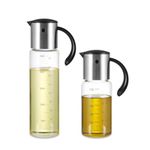 Vucchini 2 Set 300ml&500ml 10oz&17oz, Olive Oil Dispenser Bottle Stainless Steel for Kitchen Cooking,With Automatic Cap and Stopper,Auto Flip Condiment Container