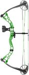 Diamond Archery Youth Atomic Bow - Fully Adjustable Equipped Durable Compound Bow | 6-29 LBS Draw Weight | 12"-24" Draw Length | 191 FPS, Left Hand, Green