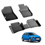 GFX Tpv Car Floor Mats (After-Market) Premium Life Long Foot Mats Compatible with I-20 Elite (2014-2019) (Black) I20