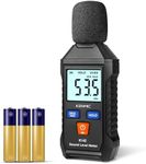 Decibel Meter, KENMIC Sound Level Meter Portable SPL Meter with Backlit LCD Display, 35-130dB(A) MAX/MIN Data Hold, Sound Pressure Level Meter for Home, Classroom, Workshop, Office