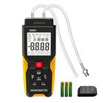 LYCEBELL Manometer Gas Pressure Tester Digital Gas Manometer HVAC, Dual-Port Air Pressure Meter with 12 Measurement Units, S8830 Differential Pressure Gauge for Air and Non-Corrosive Gases
