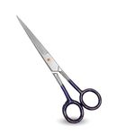 DANIAL 7.5 Inch Stainless Steel Scissors, Rubber Coated Sleeves - Perfect for Barber, Mustache, Beard Grooming, Haircuts for Men & Women