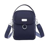 Elegant Oxford Messenger Bags,Waterproof Women Crossbody Bag,Fashion Oxford Cloth Shoulder Bag with Adjustable Strap (Blue)