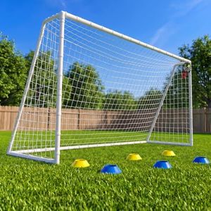 Mersco 16x7 FT Metal Soccer Goal for Backyard, New Version
