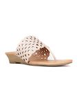 Bata Womens Palma Thong Beige Heels (6718311),UK 6