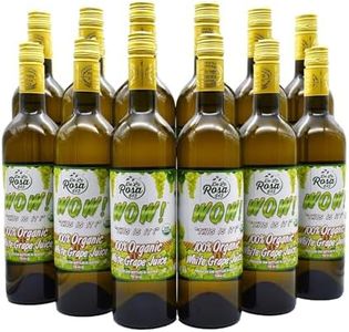 De La Rosa Organic White Grape Juice, Kosher, Non-GMO & Gluten Free, Austrian White Grape Juice, No Preservatives or Sulfites, No Water Added, 25.4 Oz Glass Bottle (Pack of 12)