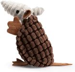 Hollypet Dog Toys, Plush Dog Toys, Squeaky Dog Toys, Stuffed Toys for Small Medium Large All Breed Sizes Dogs, Big Armadillo Animals Toy, Puppy Chew Toy with Clean Teeth, Brown, 6 in