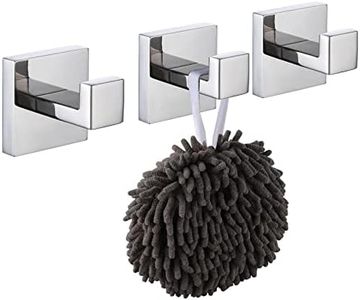 KOKOSIRI Ganci appendiabiti e portasciugamani Ferramenta Bagno Ganci accappatoio e asciugamani 3 pezzi Cromo lucido Acciaio inossidabile B1010CH-P3
