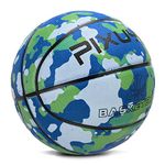 Jicsetk Basketball, Size 5, Size 7 Basket Ball, Mini Basketball Children, Outdoor Indoor Basketball for Children, Teenagers, Camouflage Blue 3