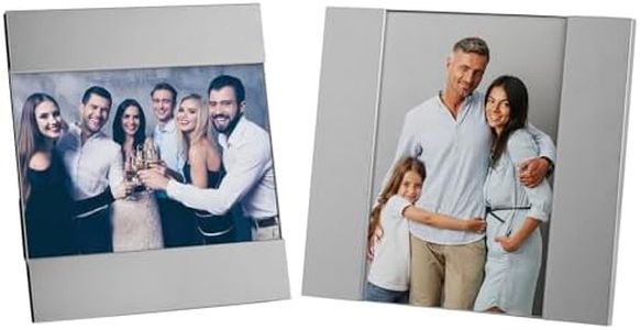 Neil Enterprises Inc. 7" x 5" Brushed Silver Clip Picture Frames - Pack of 12