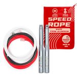 Elite Jumps Sports Performance Jump Rope Bundle - High Performance Speed Rope for Workouts - Aluminium 6.5" Long Handles - Skip Rope for Fitness Aerobic Exercise & Cardio Training