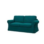 Soferia Replacement Compatible Cover for Ektorp 2-Seat Sofa, fabric Elegance Turquoise