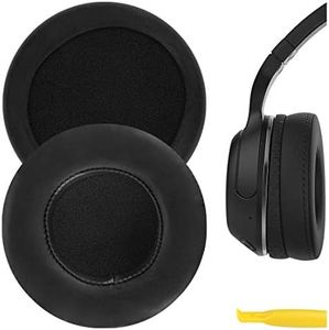 GEEKRIA Earpad Replacement for Skullcandy Hesh, Hesh 2 Bluetooth Wireless Headphones Replacement Ear Pads/Ear Cushions/Ear Cups/Ear Cover/Earpad Repair Parts (Black/Protein Leather)