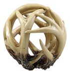 Ebros Gift Wildlife Rustic Buck Elk Deer Stag Entwined Antlers Orb Potpourri Decorative Ball Home Accent Sphere Figurine Paper Weight Mantelpiece Shelves Table Cabin Lodge Decor (1)