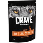 Crave Dry Dog Food with Turkey and Chicken – High Protein and Grain-Free – 1 kg (Pack of 4)