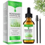 Rosemary Hair Growth Oil, Rosemary Essential Oil, Rosemary Oil for Hair Growth | Eyebrow and Eyelash Growth | Skin Care, 100% Pure Natural Hair Oil Serum, Stimulates Hair Growth, 60ml