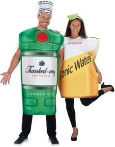 ORION COSTUMES Adulto Unisex Gin Tonic Accoppiato Novità Coppie Carnevale Costumi Costume