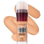 Maybelline Instant Age Rewind Eraser Natural Acne Prone Full Coverage Foundation Cream With Spf 20 And Moisturizing Provitamin B5, 200, 1 Count (Packaging May Vary), Pack Of 1