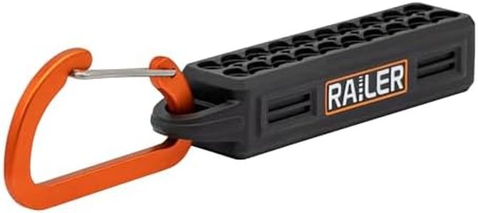 Screwdriver Bit Holder Storage Organizer – Railer 20-Hole Black Bit Holder with Carabiner