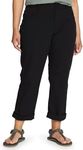 Eddie Bauer Women's Sightscape Convertible Roll-Up Pants, Black, 20, Plus